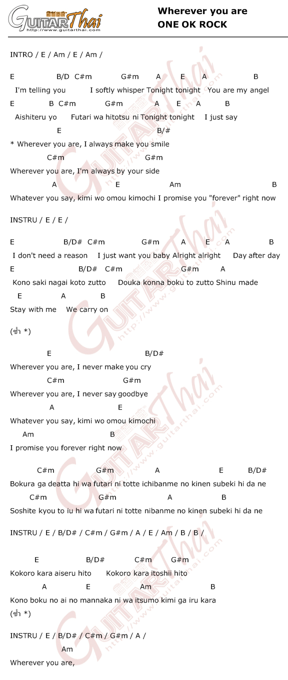 One Ok Rock Chaosmyth Chord Chord Walls